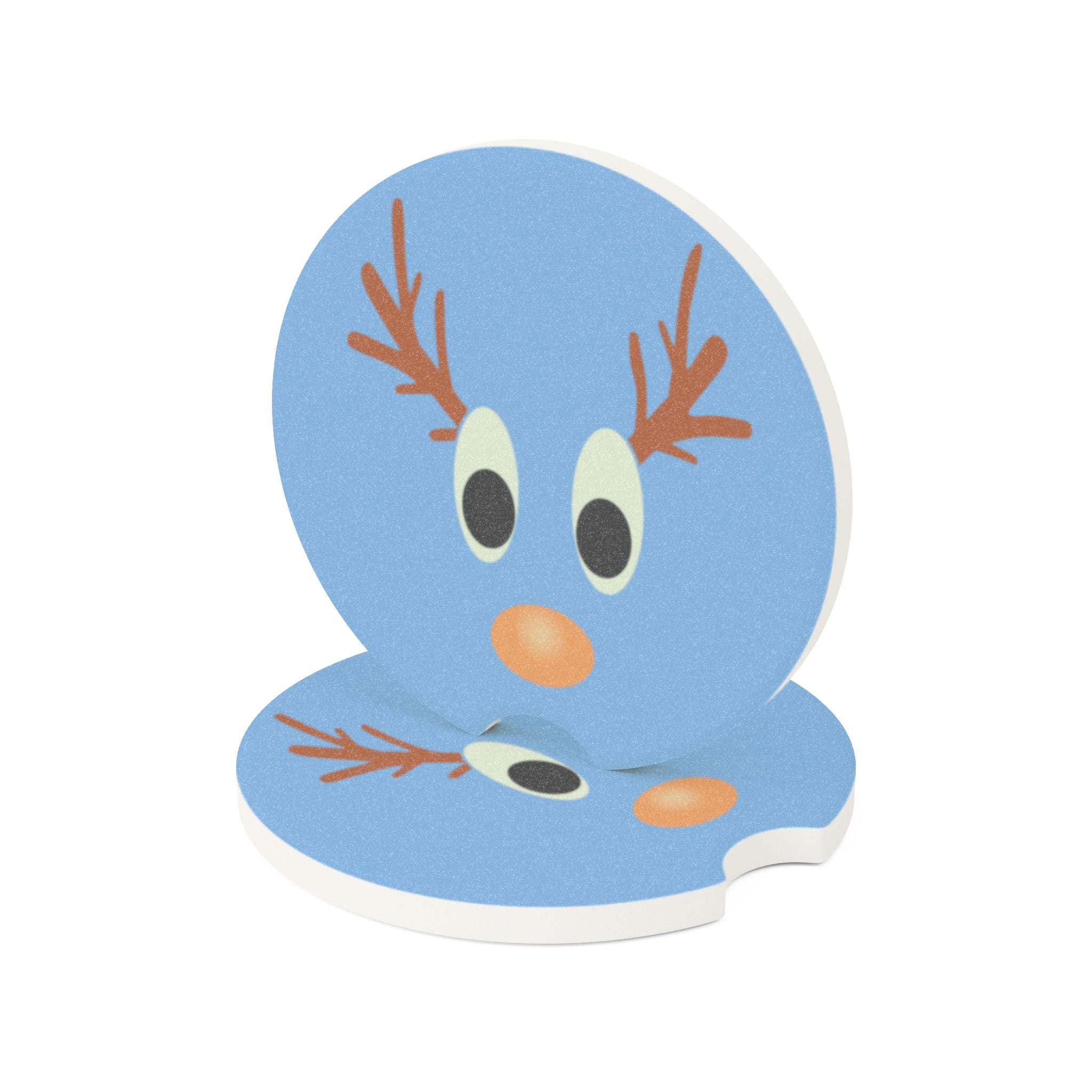 Soapstone Car Coaster, Reindeer Car Coaster in Matte, Car Coaster, Festive Car Coatser