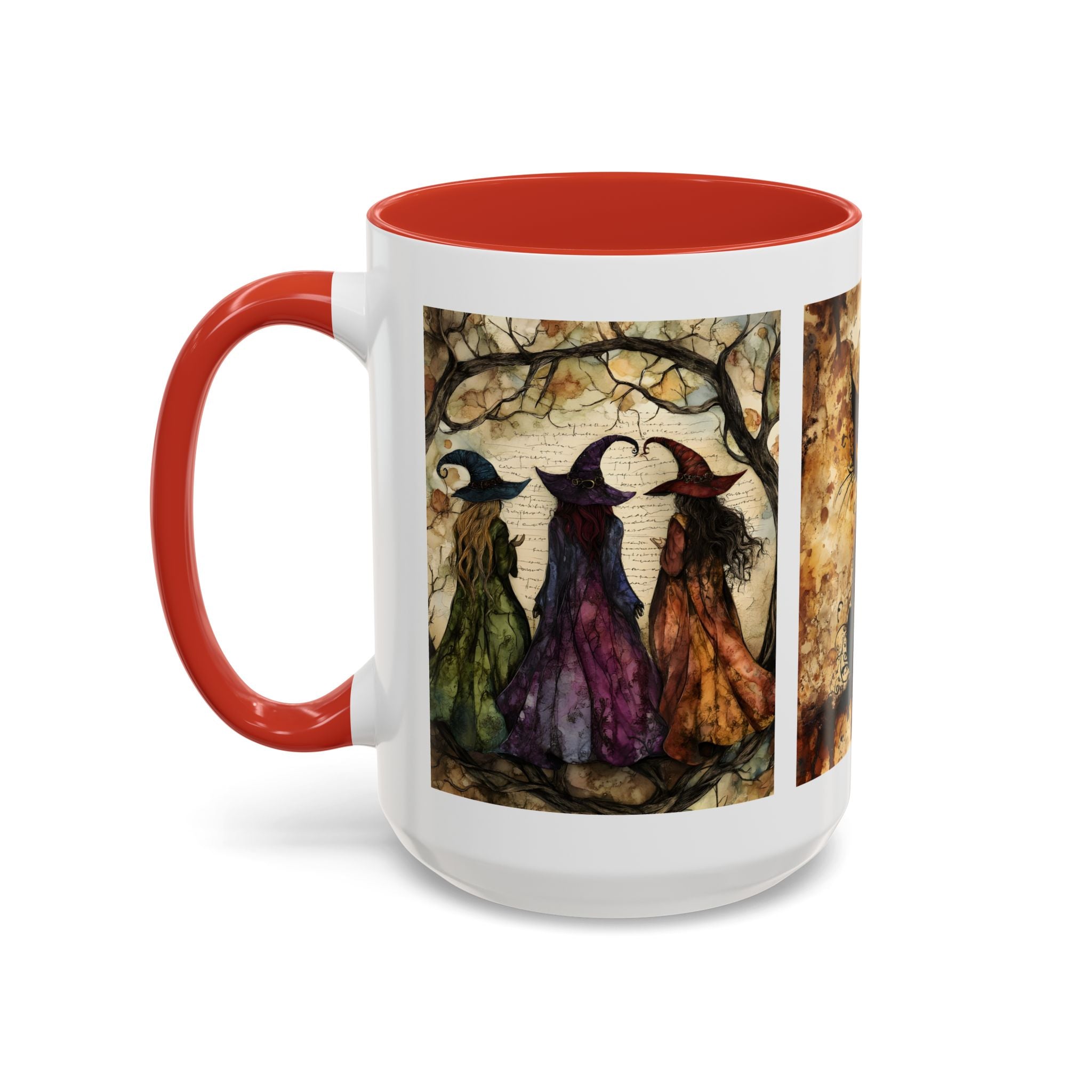 Witches & Black Cat Accent Ceramic Coffee Mug (11, 15oz)