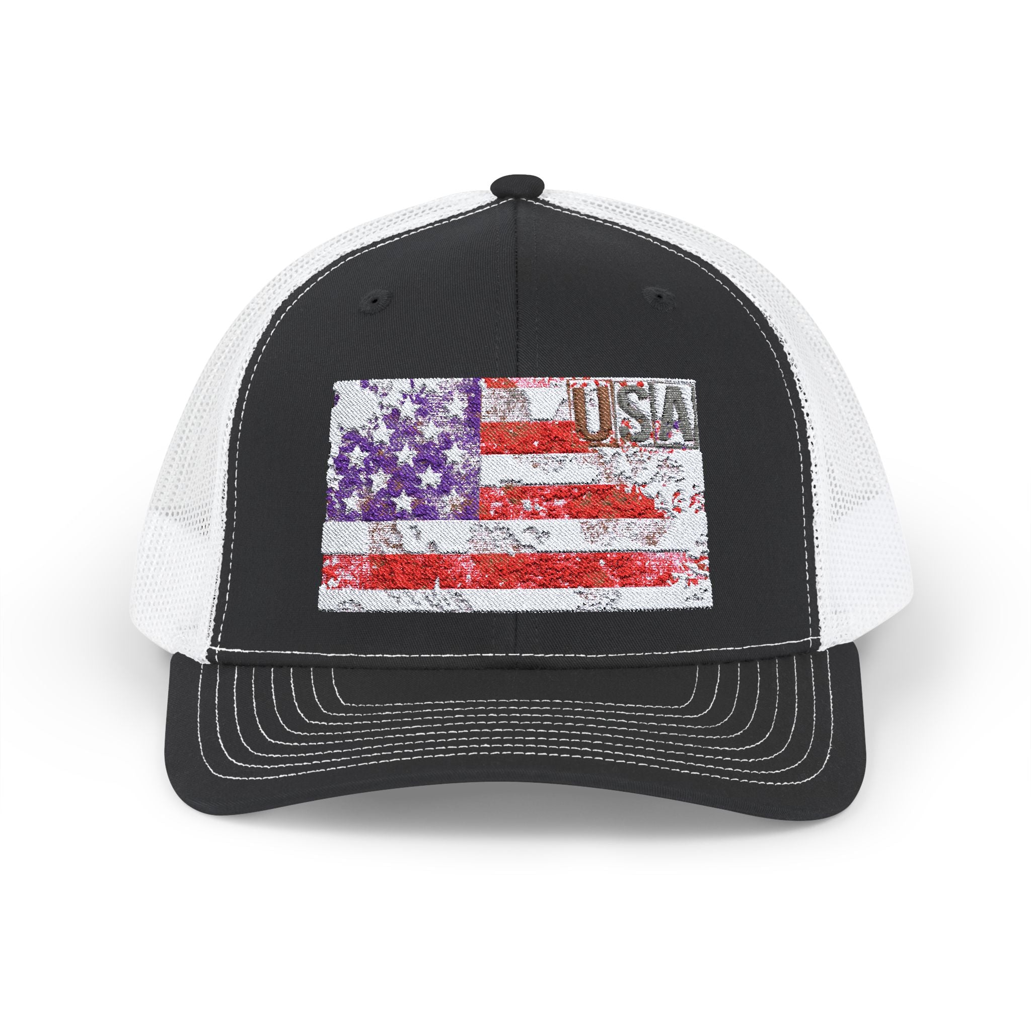 American Flag Trucker Cap | Snapback Trucker Cap | Blue Star Merch