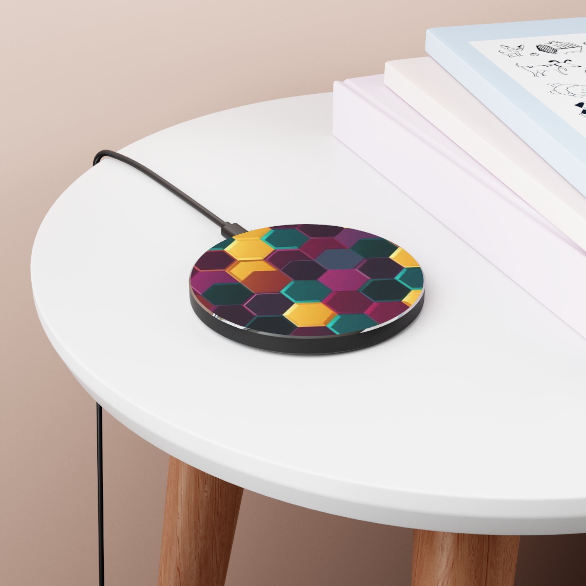 Jewel Tones, Wireless Charger, 10 watt, Custom personal charger for iPhone and Android models - Blue Star Merch 