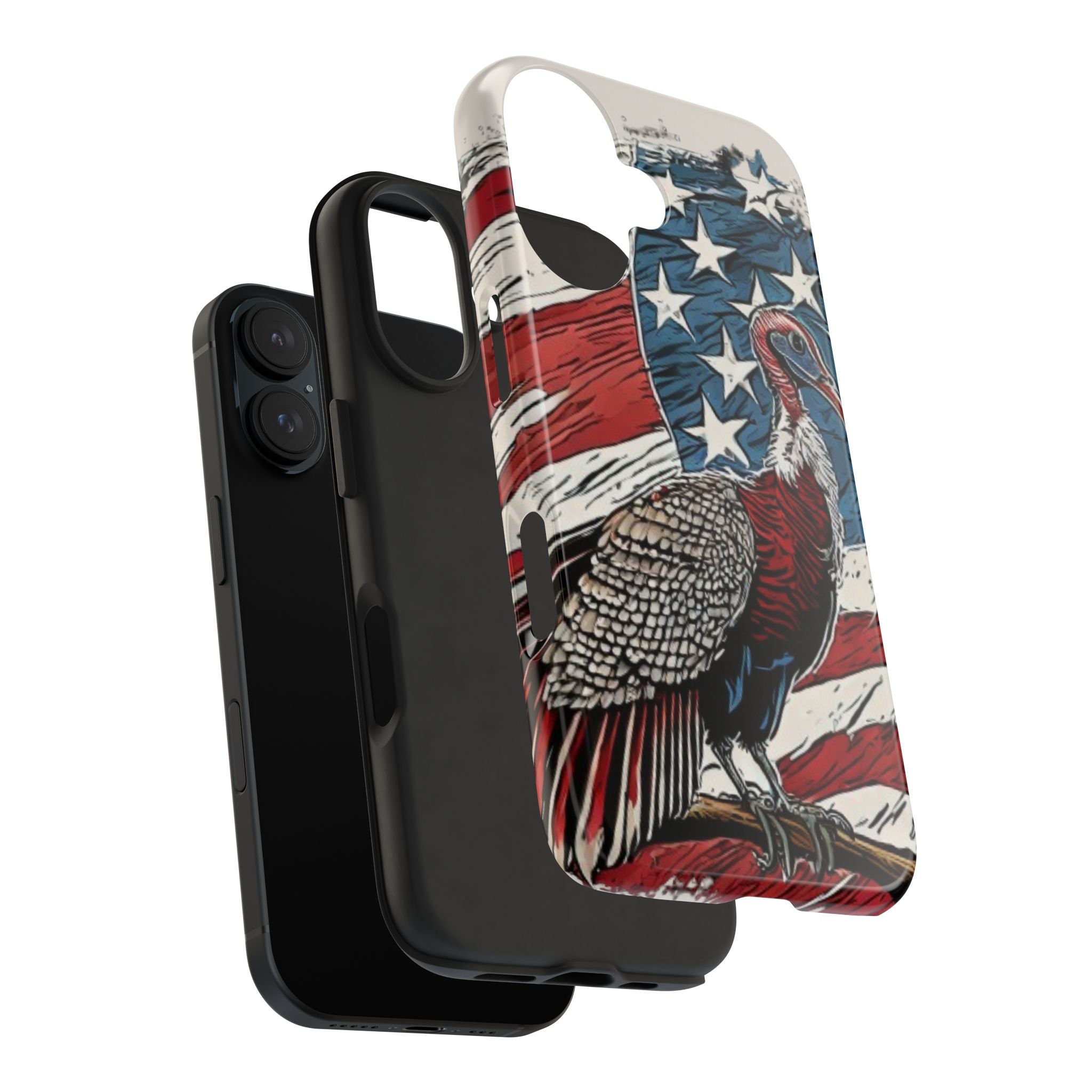 American Flag iPhone Case for iPhone 16 models phone case, Turkey American Flag iPhone 16 model cases