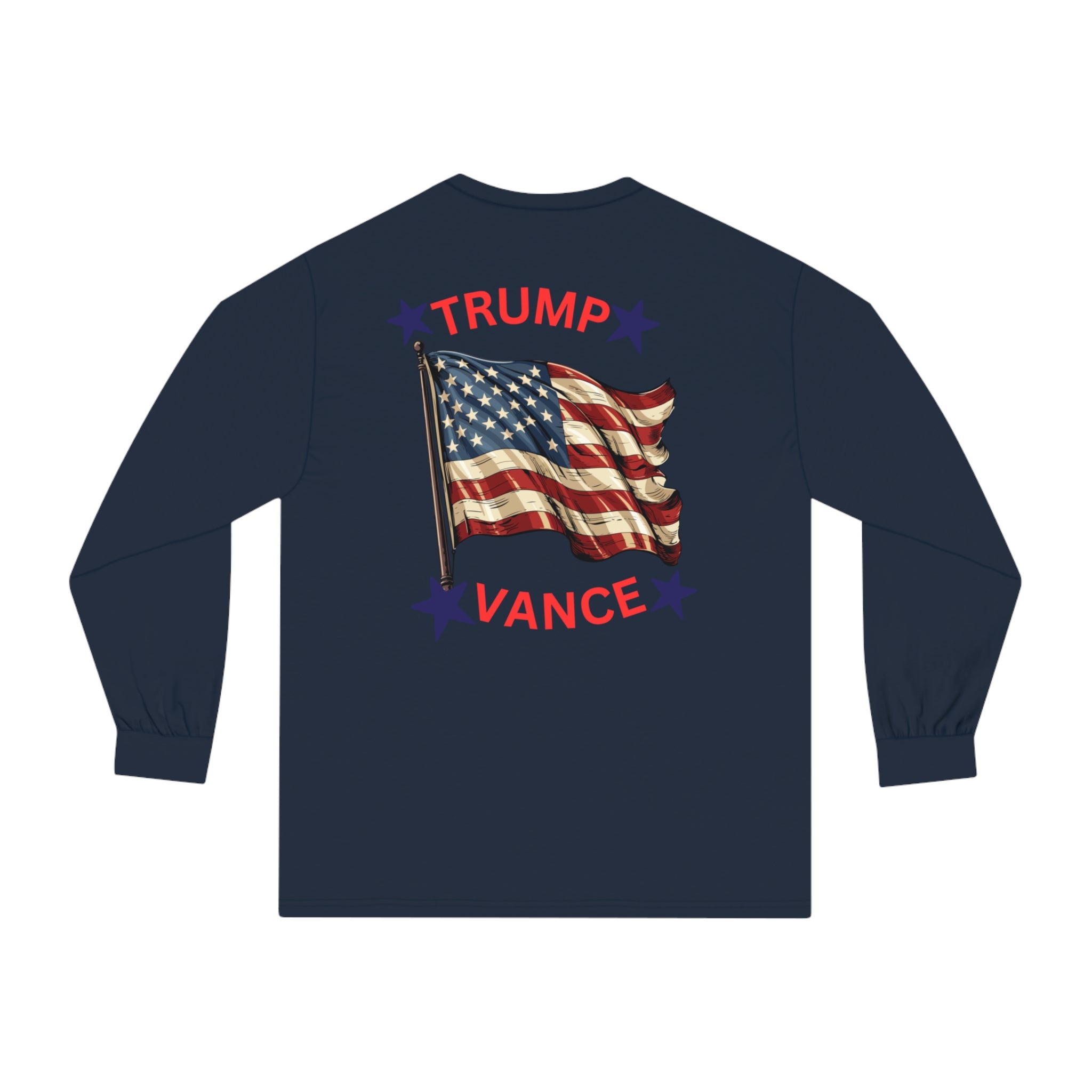 Trump vs Harris   Classic Long Sleeve T-Shirt, Halloween Street, Cotton, Medium Weight , 2024 Election