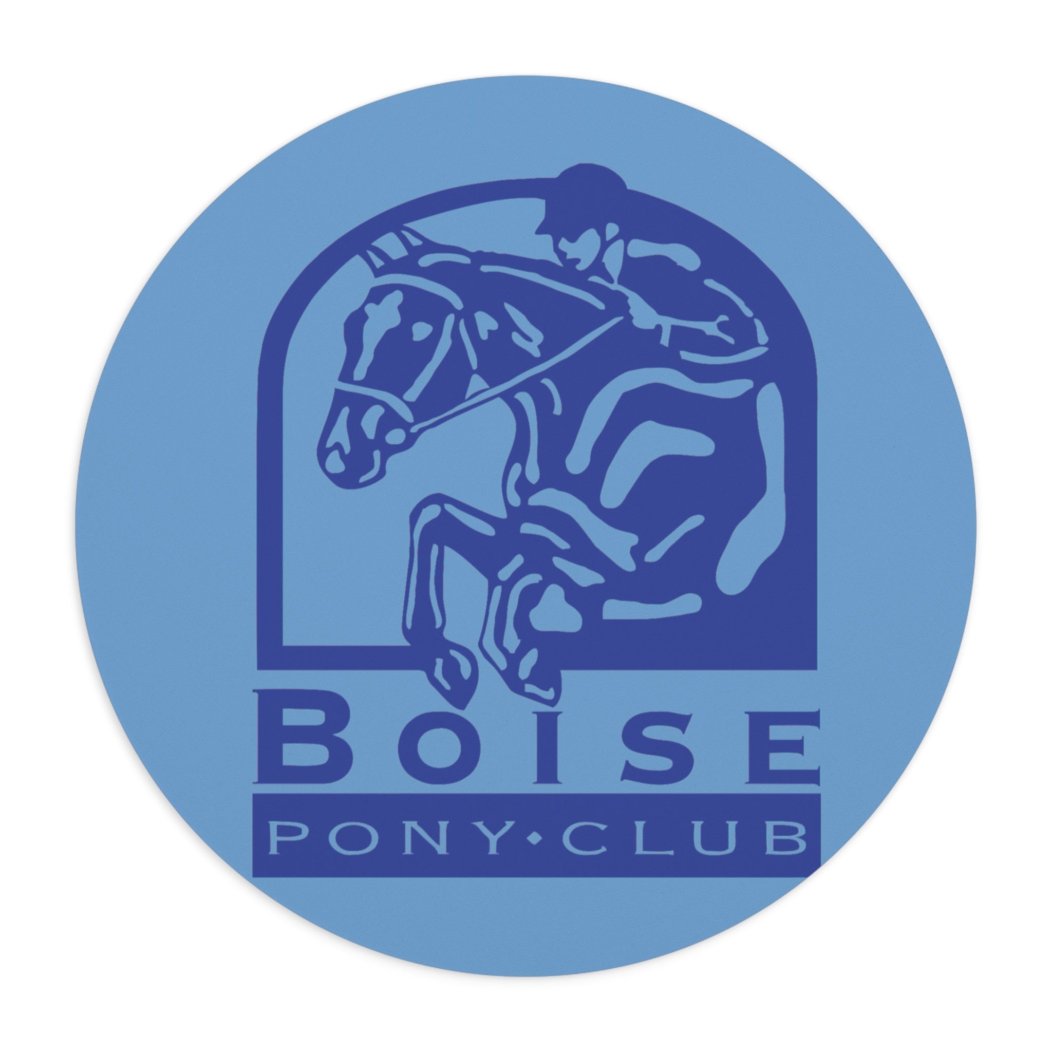 Mouse Pad  circle or rectangle with Boise pony club logo