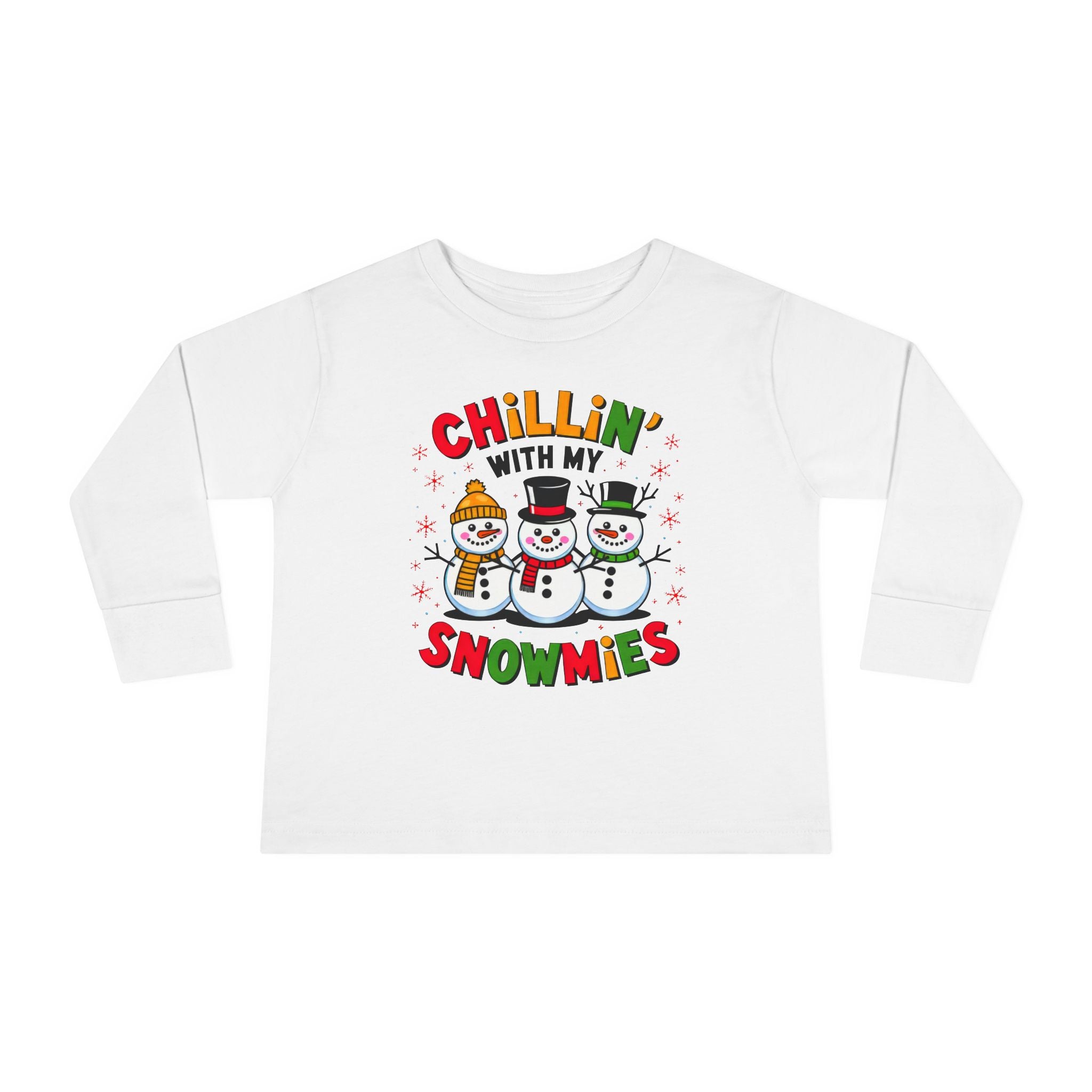 Kids Long Sleeve Tee with Snowman, Kids Tee Shirt with Snowman. Kids Festive tee shirt, Kids Tee Shirt, Cotton kids tee