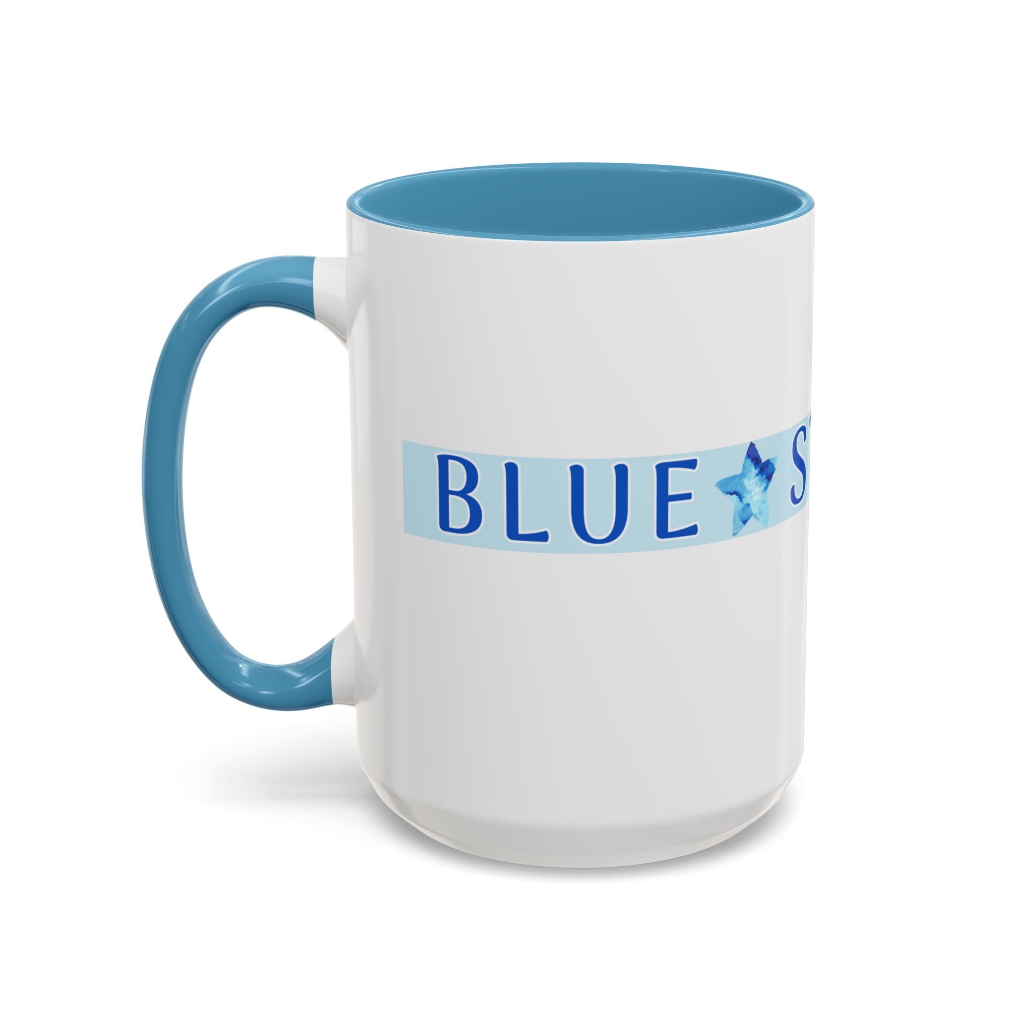 Blue Star Merch Accent Coffee Mug, Ceramic Coffee Mug, Hot Cocoa Mug (11 or 15oz)