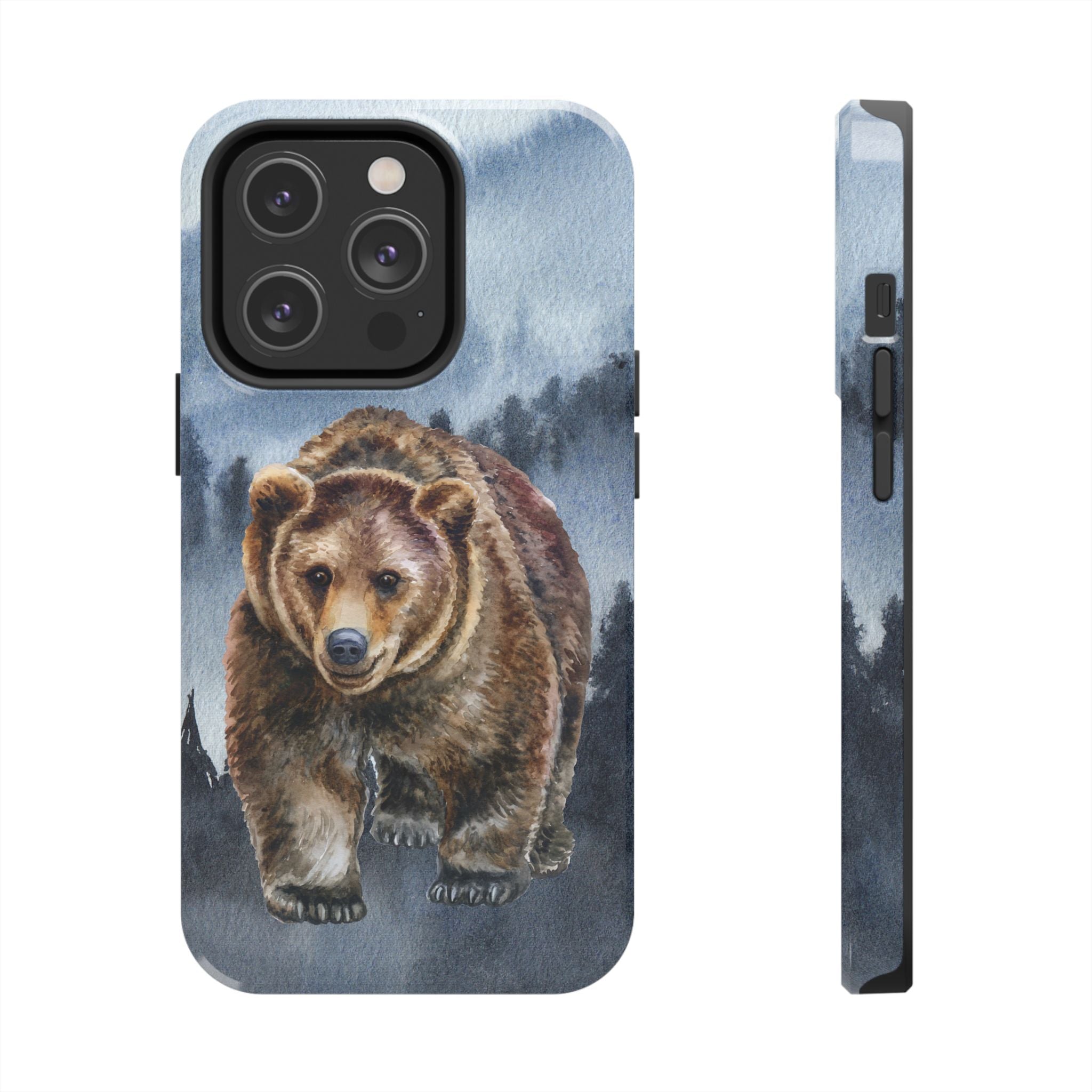 Tough Phone Case, with Custom Big Bear Design, Lightweight and Imapct Resistant for iPhone and Samsung, - Blue Star Merch 