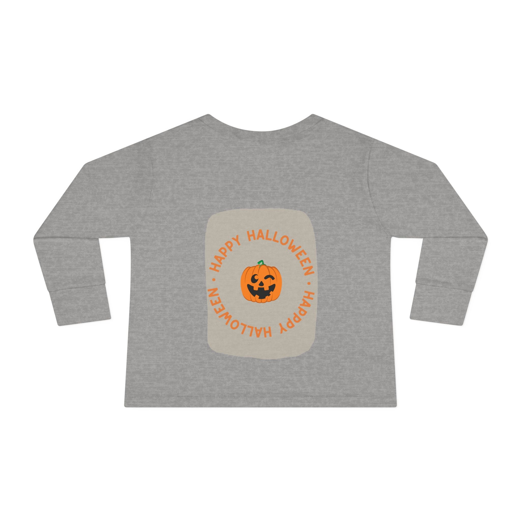 Toddler Long Sleeve Cotton Tee with Spooky Ghost Club design, Light weight. - Blue Star Merch 