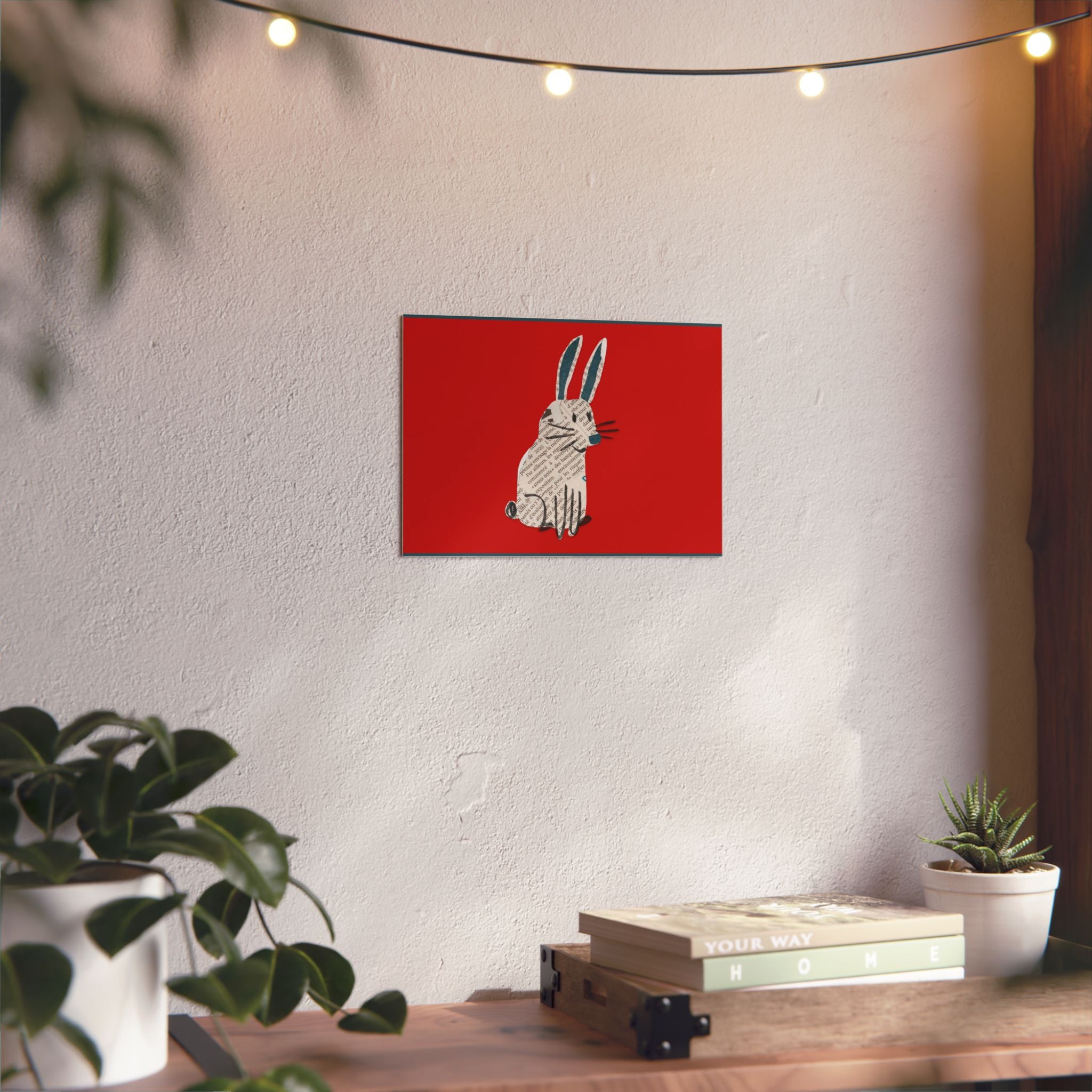 Bunny Wall Art | Aluminum Wall Art | Blue Star Merch