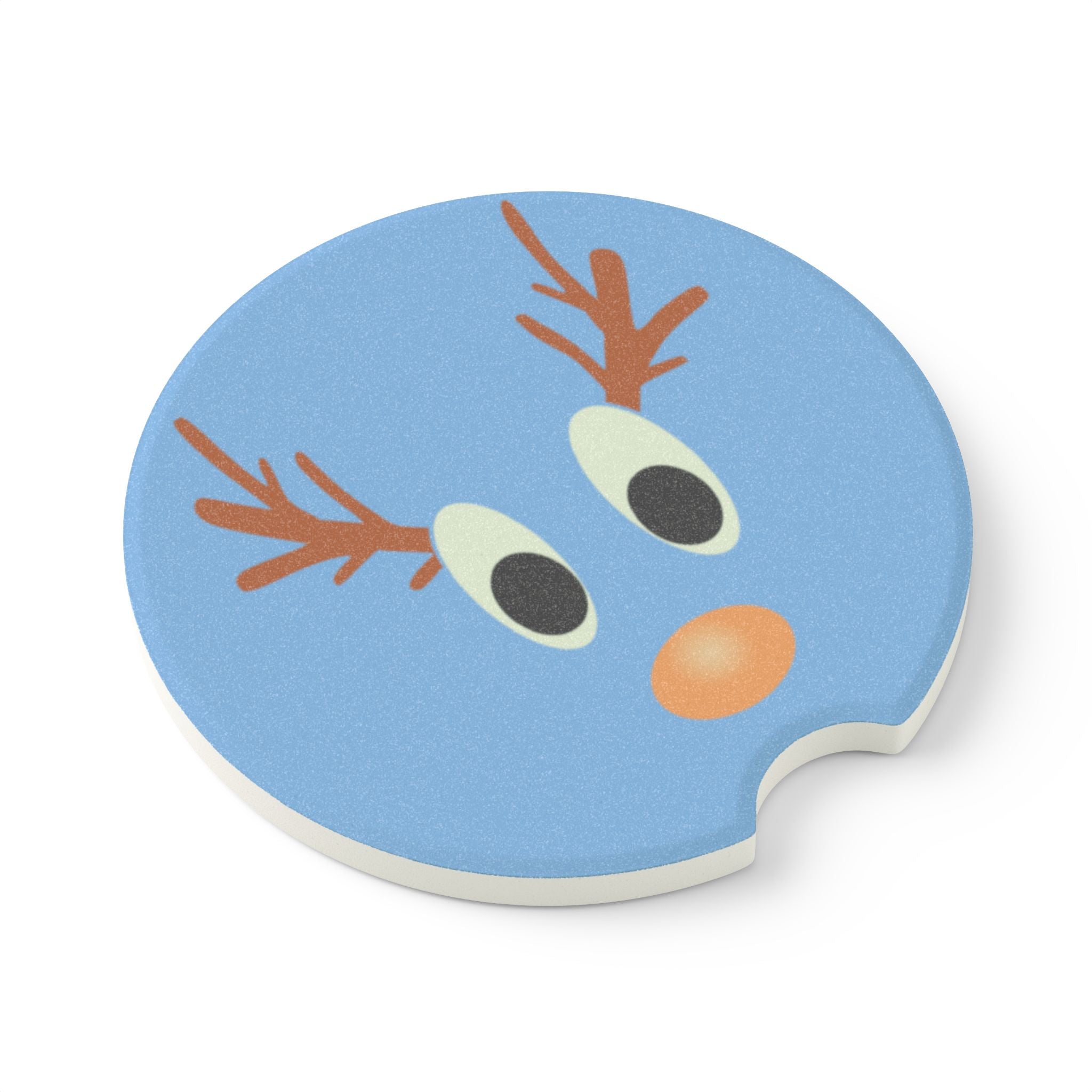 Soapstone Car Coaster, Reindeer Car Coaster in Matte, Car Coaster, Festive Car Coatser