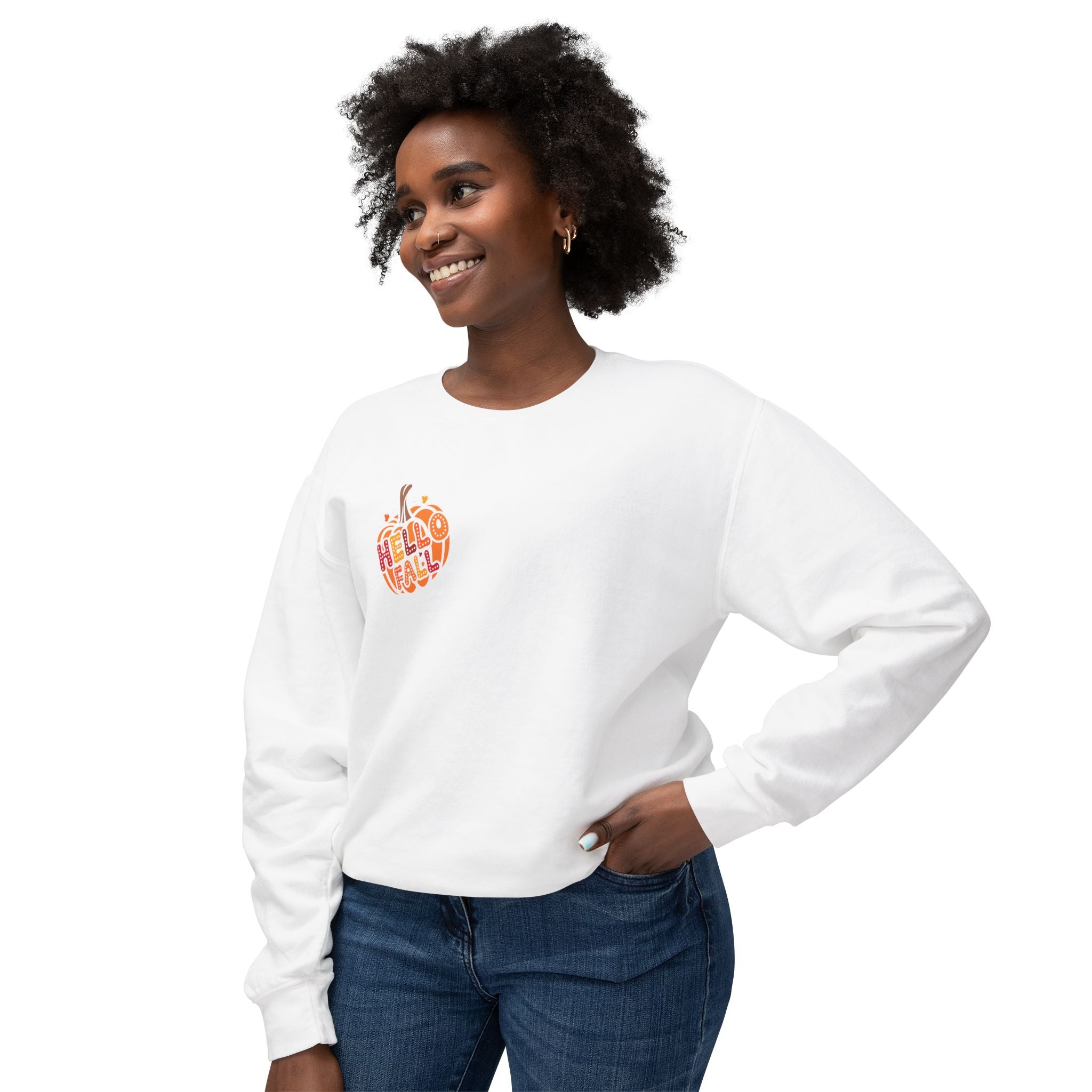 Women's Crewneck Sweatshirt | Hello Fall Sweatshirt | Blue Star Merch