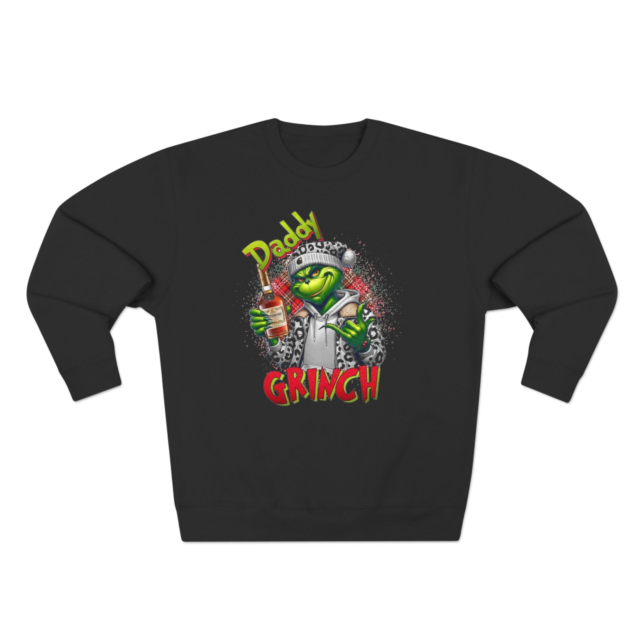 Mens Crewneck Sweatshirt, Cotton Blend Sweatshirt, Festive Sweatshirt, Daddy Grinch Sweatshirt, Daddy Grinch, Guys Sweatshirt