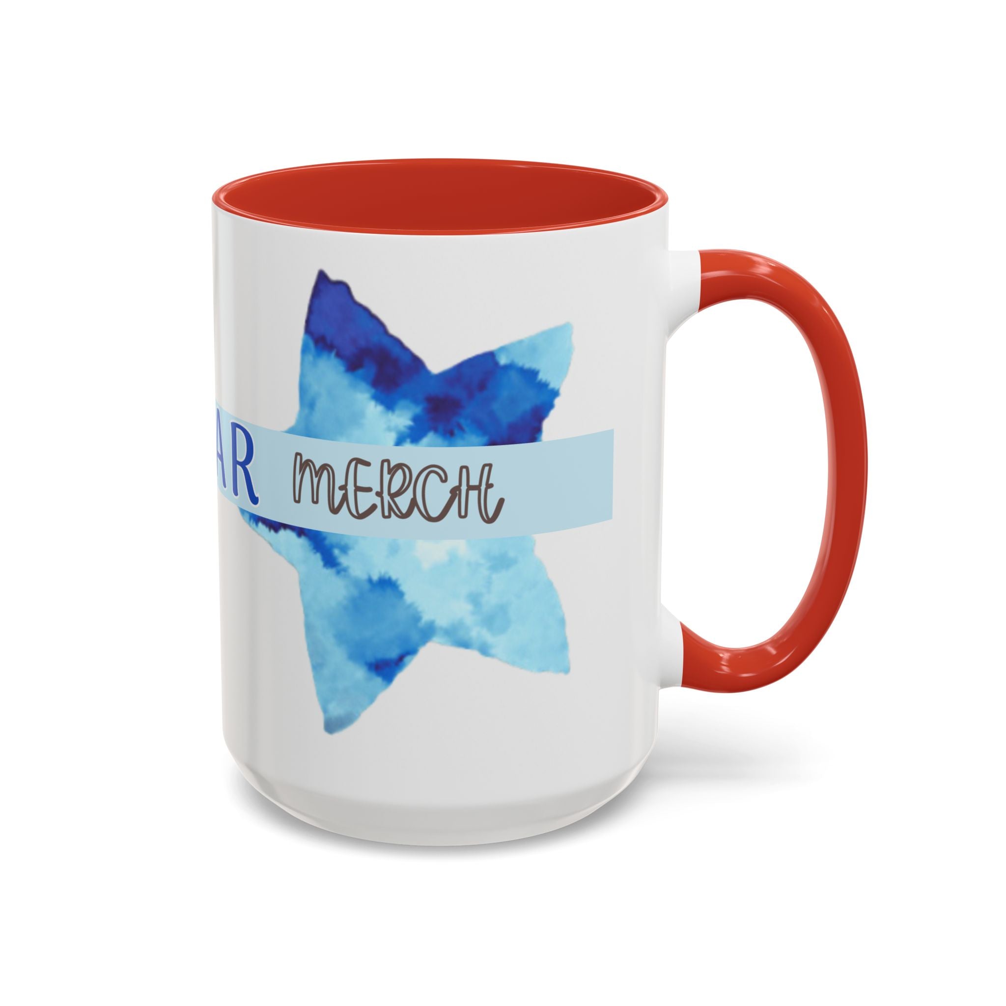 Blue Star Merch Accent Coffee Mug, Ceramic Coffee Mug, Hot Cocoa Mug (11 or 15oz)