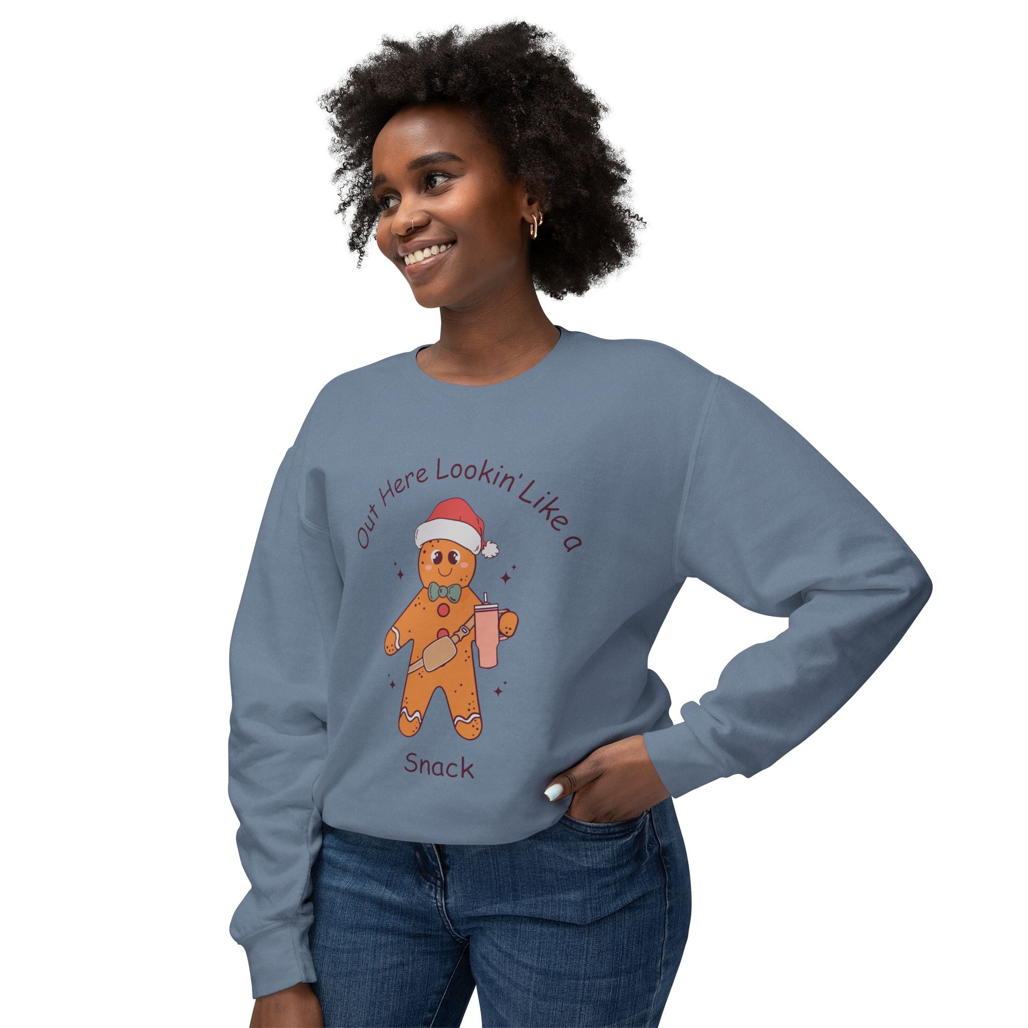 Crewneck Sweatshirt Gingerbread Sweatshirt Lightweight Sweatshirt, Festive Sweatshirt, Holiday Sweatshirt