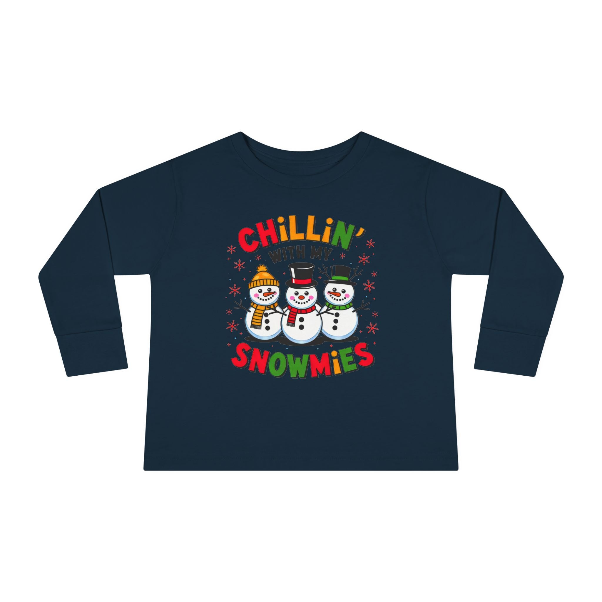 Kids Long Sleeve Tee with Snowman, Kids Tee Shirt with Snowman. Kids Festive tee shirt, Kids Tee Shirt, Cotton kids tee