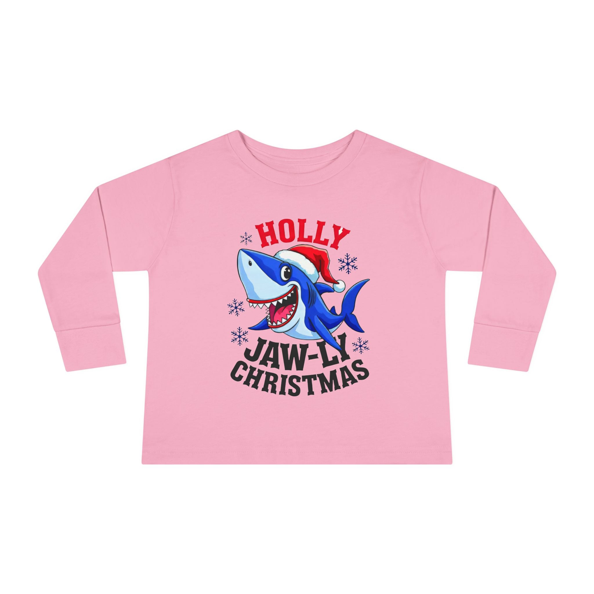 Christmas Shark Toddler Tee, Festive kids long sleeve tee, Christmas tee shirt toddlers, Kids long sleeve tee, Holiday shirt