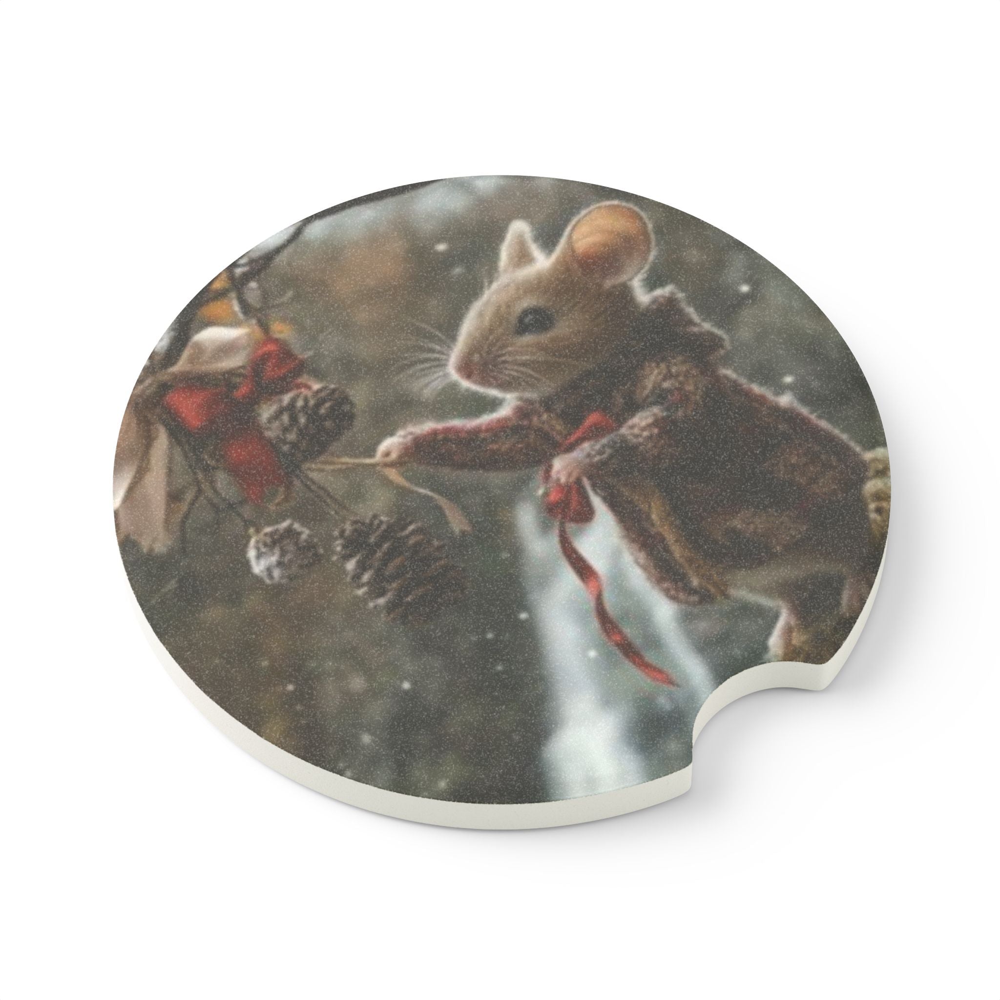 Soapstone Car Coaster, Mouse Car Coaster, Car Coaster, Car Coaster