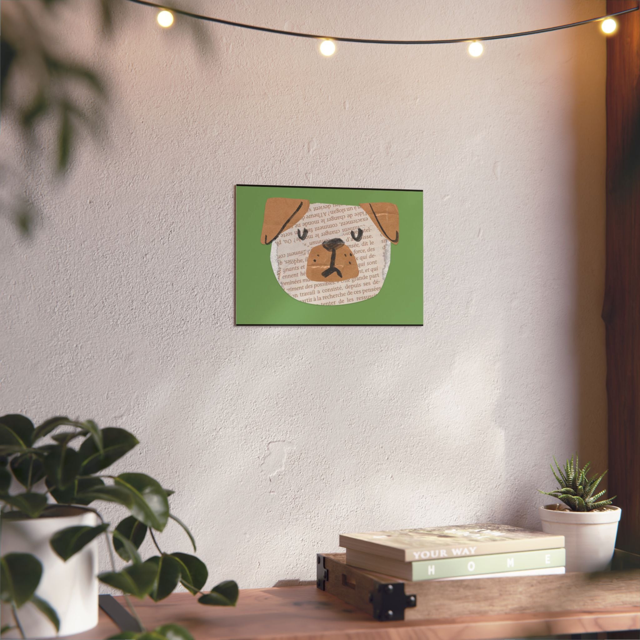 Dog Wall Art on Aluminum Composite Panels, 2 sizes. Great for kids rooms, Playrooms and Nursery.