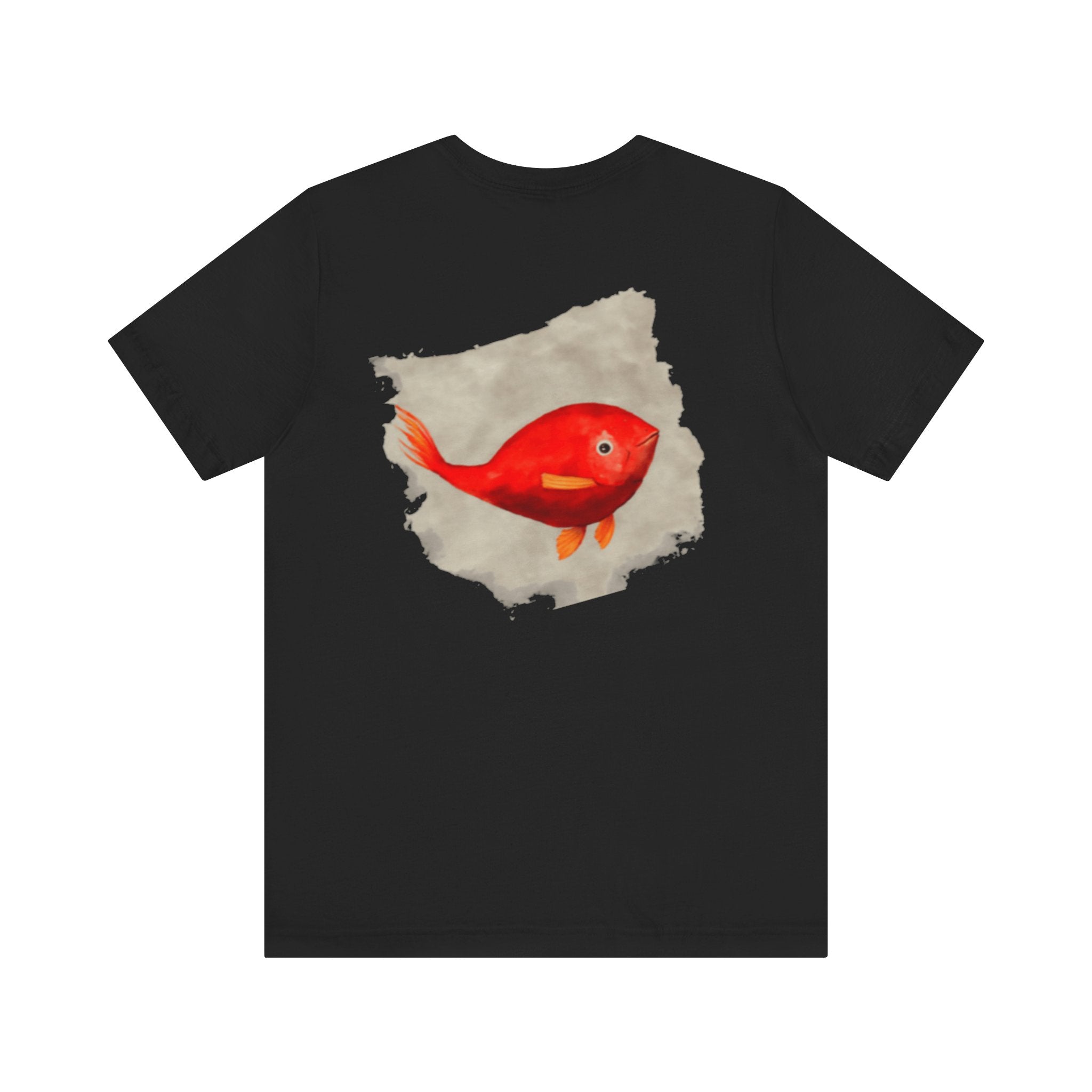 Animated Gold Fish Unisex Jersey Short Sleeve Tee, 100% cotton , some color variations are blended fabric.