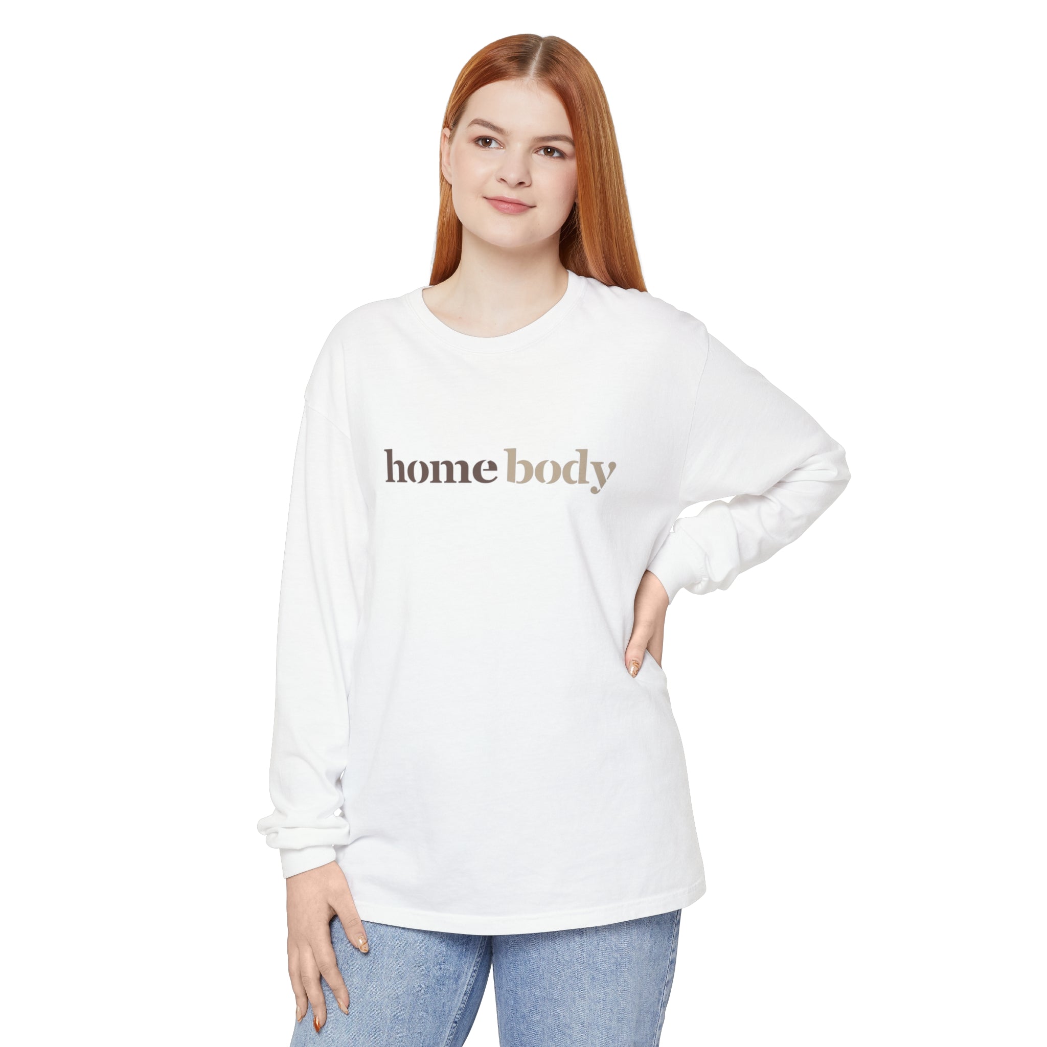 Copy of Holiday Penguin Unisex Garment-dyed Long Sleeve Cotton T-Shirt with prints on front & back