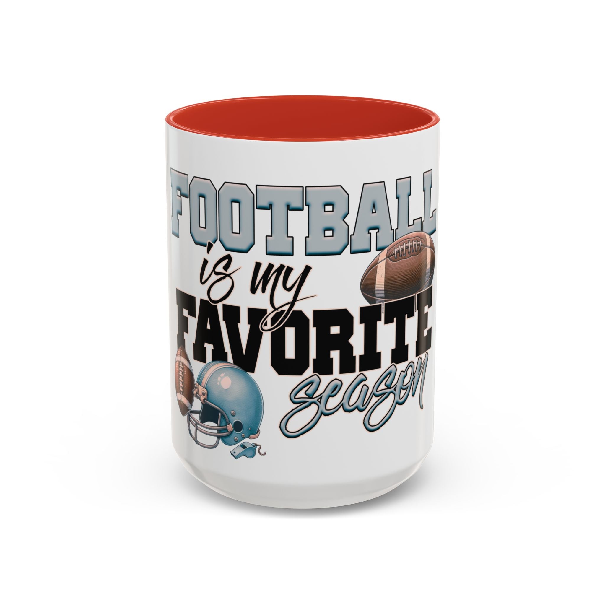 Football is My Favorite Season Retro USA flag  Accent Coffee Mug (11, 15oz)