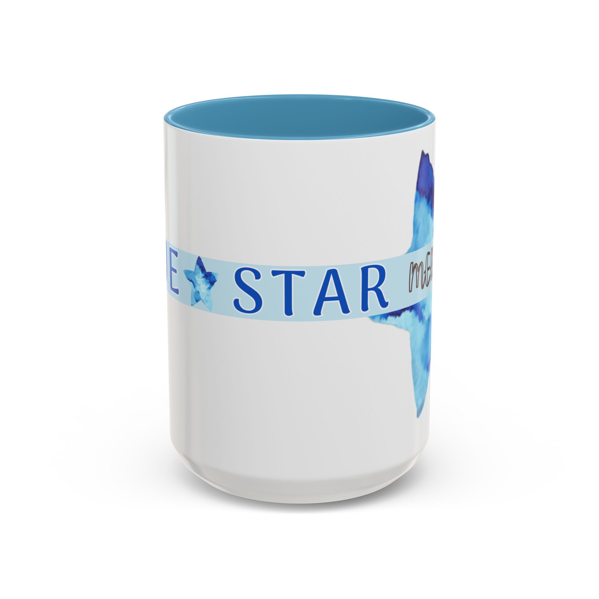 Blue Star Merch Accent Coffee Mug, Ceramic Coffee Mug, Hot Cocoa Mug (11 or 15oz)