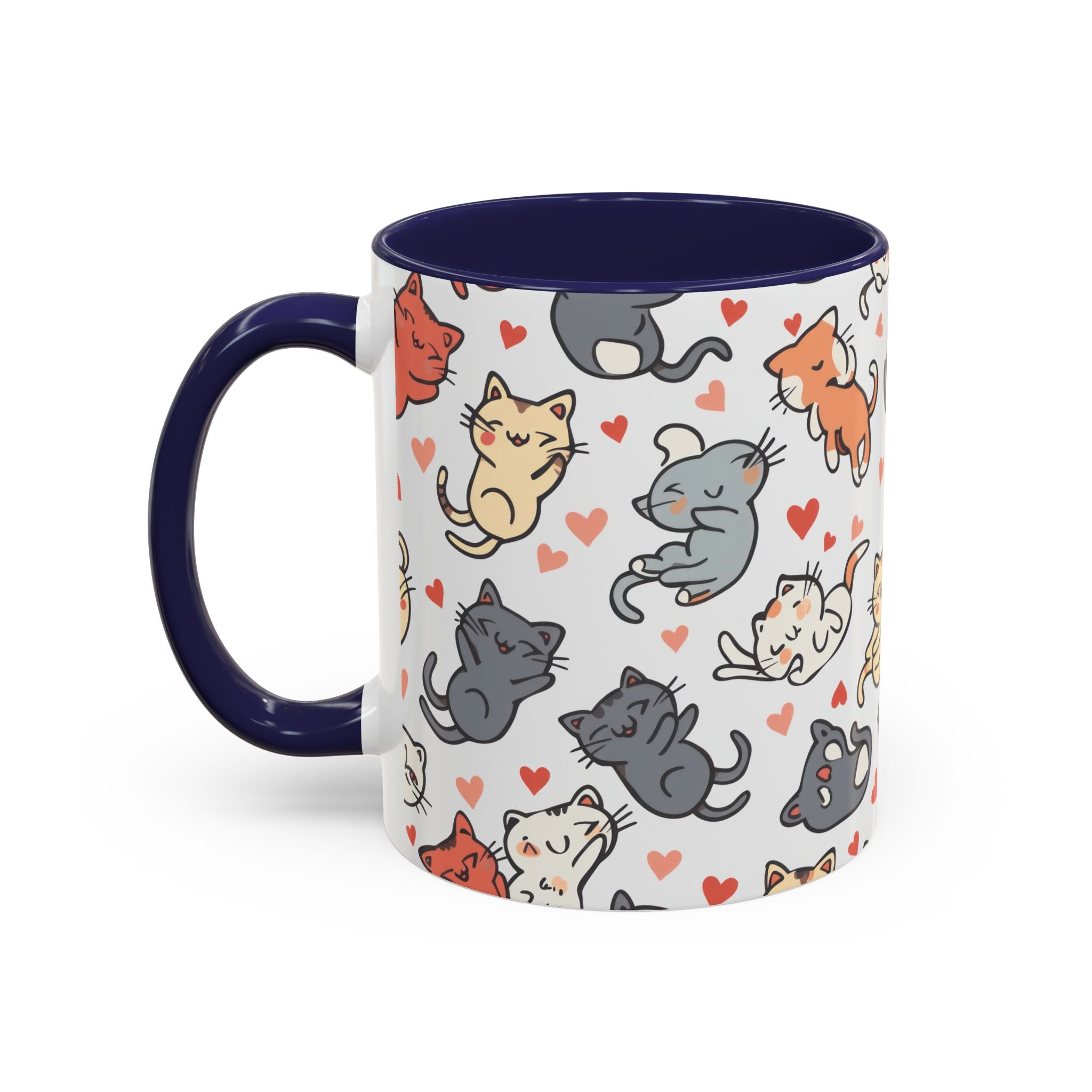 Kitty Cat Accent Coffee Mug (11, 15oz) in 3 colors.