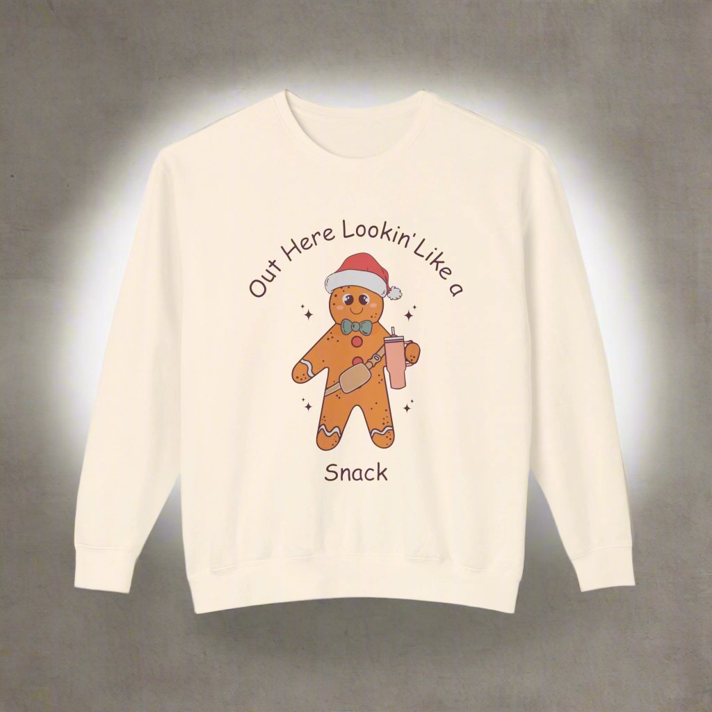 Crewneck Sweatshirt Gingerbread Sweatshirt Lightweight Sweatshirt, Festive Sweatshirt, Holiday Sweatshirt