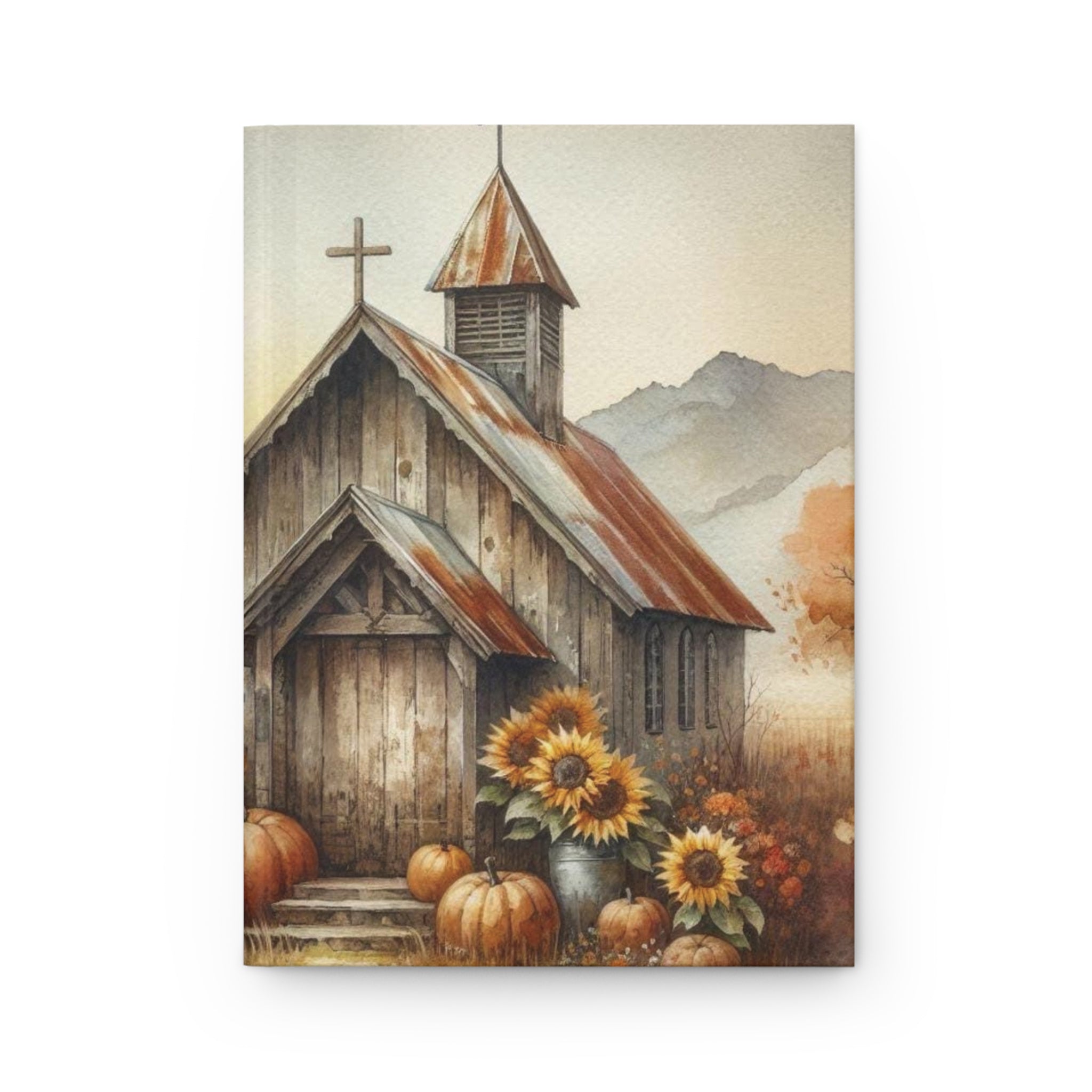 Vintage church journal, Journal with religious church designs,  Church architecture journal, Journal with church scenery, Writing Journal , Faith Journal