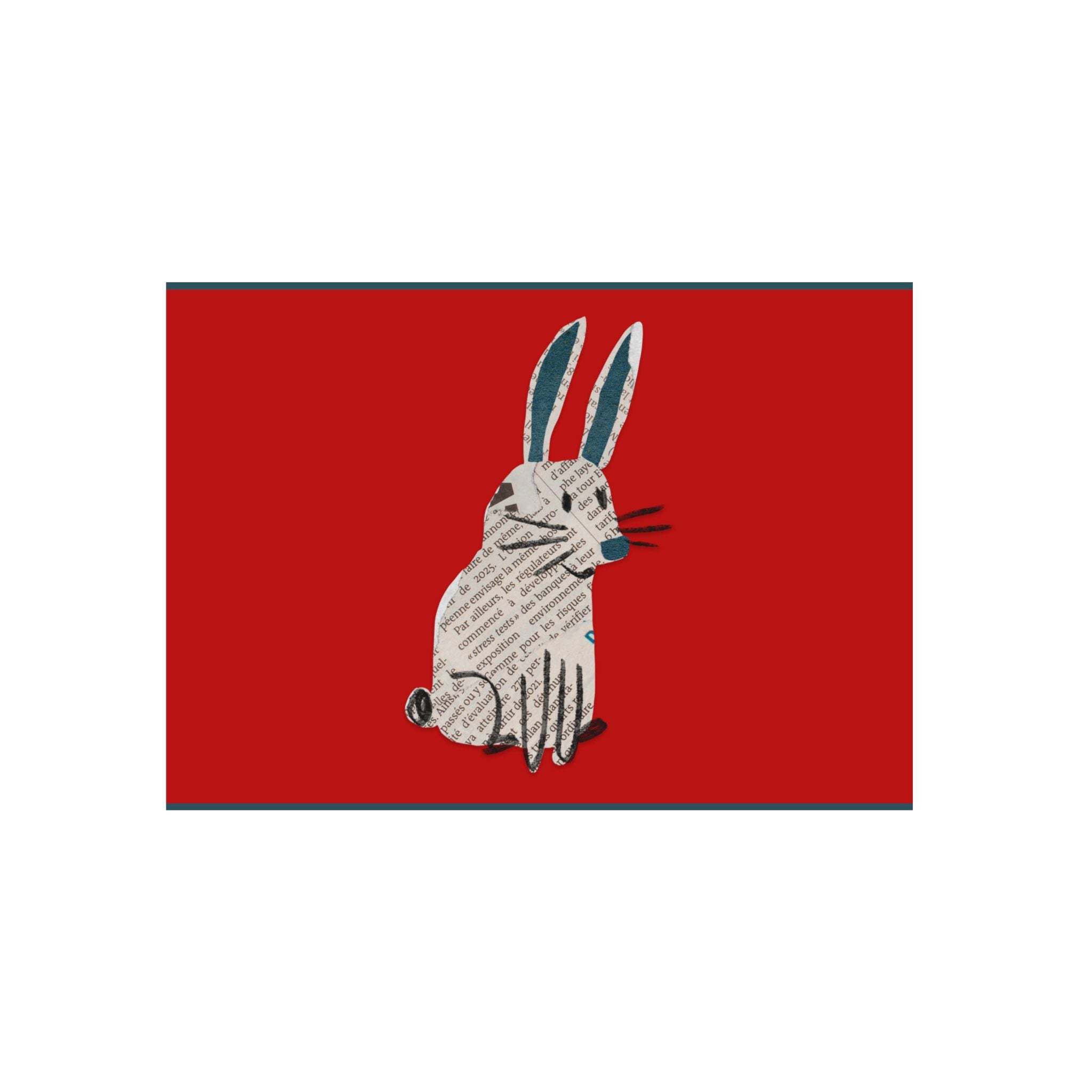 Bunny Wall Art | Aluminum Wall Art | Blue Star Merch