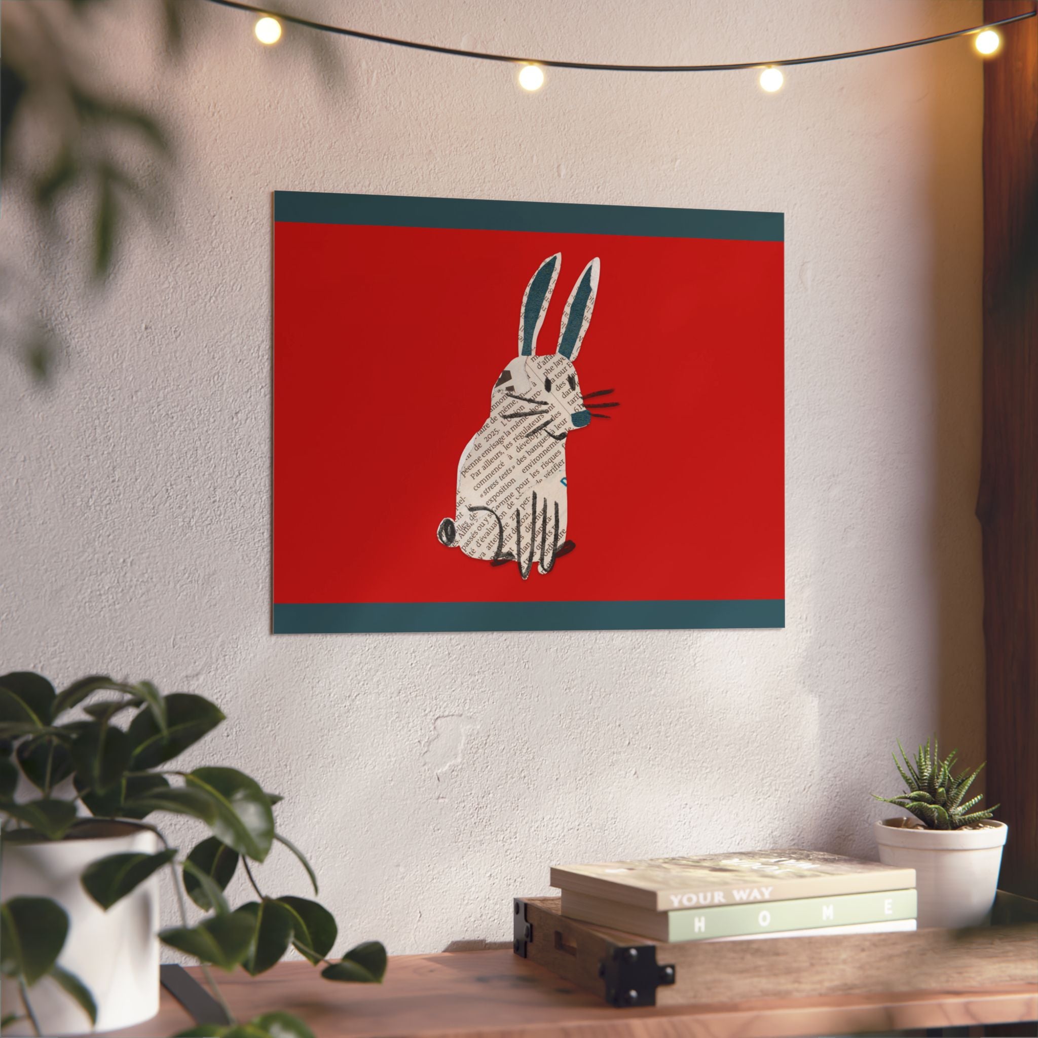 Bunny Wall Art | Aluminum Wall Art | Blue Star Merch